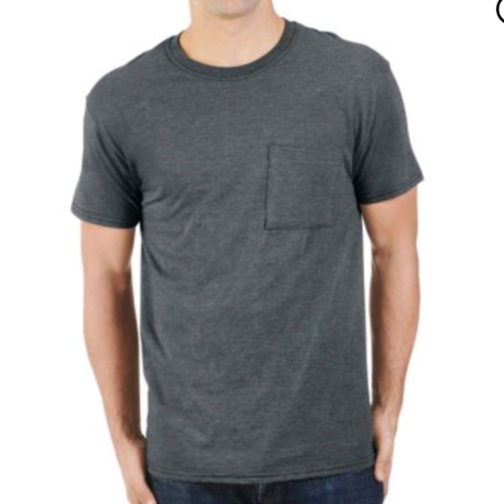 Fruit of The Loom Pocket Tee Large Charcoal